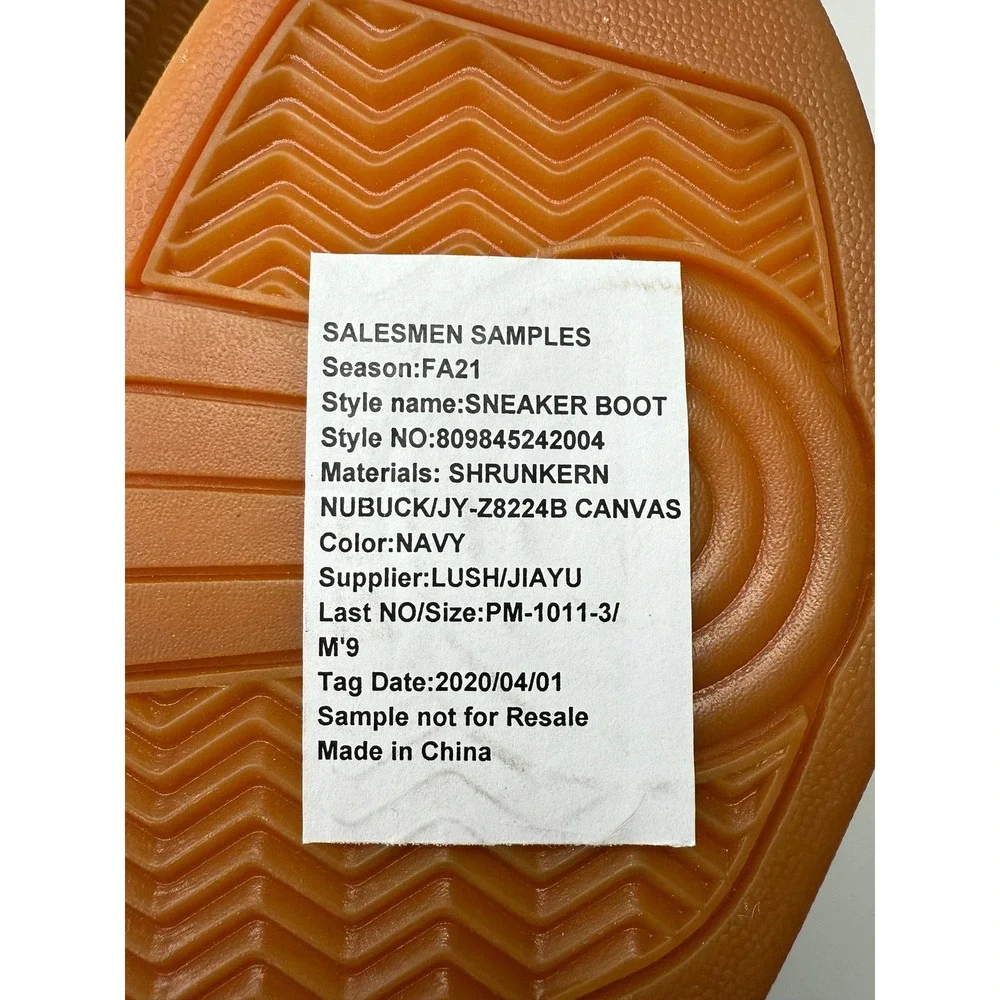 Polo Ralph Lauren Mens Navy Nubuck Shrunken Sneakes Boots Lined Size‎ 9 Sample